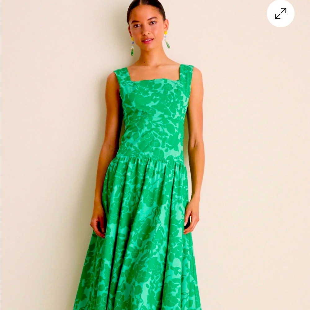 Hyacinth House Emerald Floral Lilly Maxi Dress